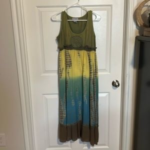 Tie dye maxi dress
